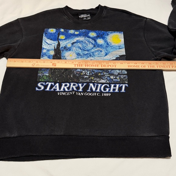 Van Gogh Starry Night Black Crewneck Sweater M NWT - Picture 4 of 5